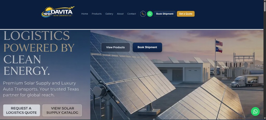 Davita Auto Logistics website thumbnail