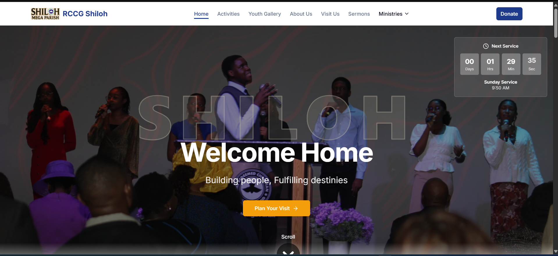 RCCG Shiloh Mega Parish website thumbnail